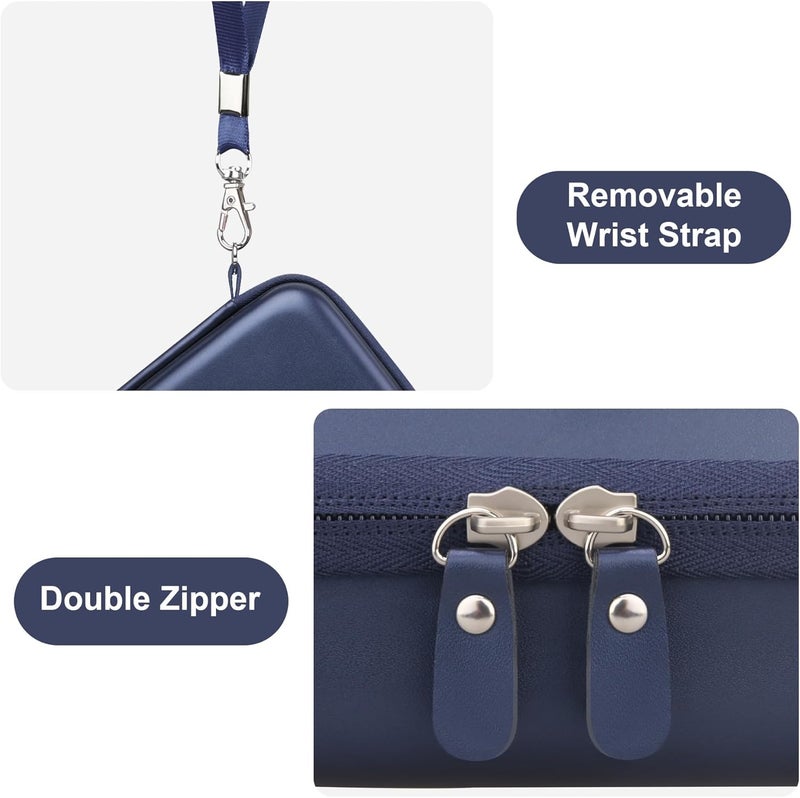 Canboc Carrying Case for Fujifilm Instax Mini Link 3 2 1 Smartphone Printer, Mesh pocket fit Instant Film and Cable, Dark Denim (Case Only) - Image 5